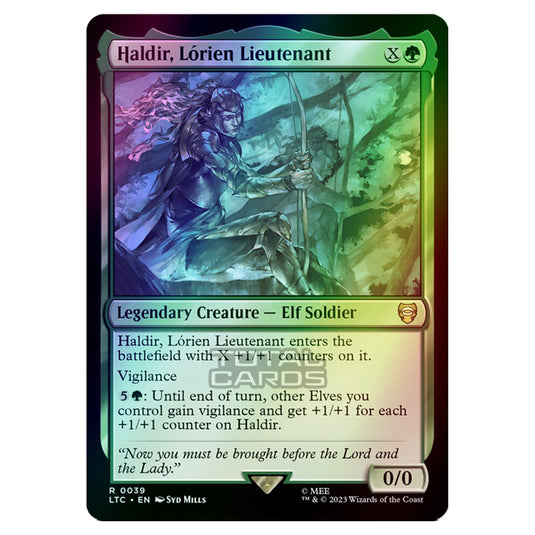 Magic The Gathering - The Lord of the Rings - Tales of Middle-Earth - Commander - Haldir, Lórien Lieutenant - 0039 (Foil)