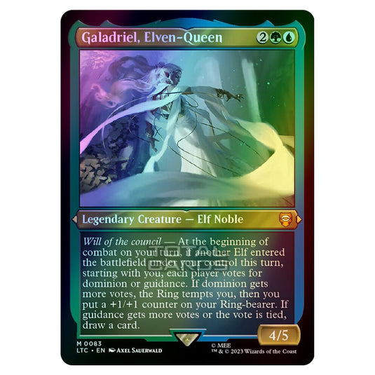 Magic The Gathering - The Lord of the Rings - Tales of Middle-Earth - Commander - Galadriel, Elven-Queen (Etched Foil Card) - 0083 (Foil)