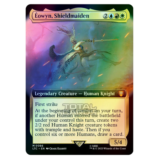 Magic The Gathering - The Lord of the Rings - Tales of Middle-Earth - Commander - Éowyn, Shieldmaiden (Extended Art Card) - 0086 (Foil)