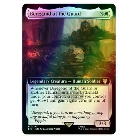 Magic The Gathering - The Lord of the Rings - Tales of Middle-Earth - Commander - Beregond of the Guard (Extended Art Card) - 0093 (Foil)