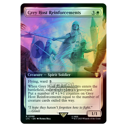 Magic The Gathering - The Lord of the Rings - Tales of Middle-Earth - Commander - Grey Host Reinforcements (Extended Art Card) - 0098 (Foil)