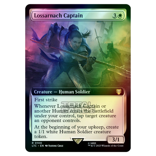 Magic The Gathering - The Lord of the Rings - Tales of Middle-Earth - Commander - Lossarnach Captain (Extended Art Card) - 0100 (Foil)