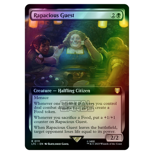 Magic The Gathering - The Lord of the Rings - Tales of Middle-Earth - Commander - Rapacious Guest (Extended Art Card) - 0111 (Foil)