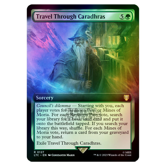 Magic The Gathering - The Lord of the Rings - Tales of Middle-Earth - Commander - Travel Through Caradhras (Extended Art Card) - 0127 (Foil)