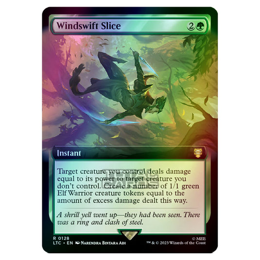Magic The Gathering - The Lord of the Rings - Tales of Middle-Earth - Commander - Windswift Slice (Extended Art Card) - 0128 (Foil)