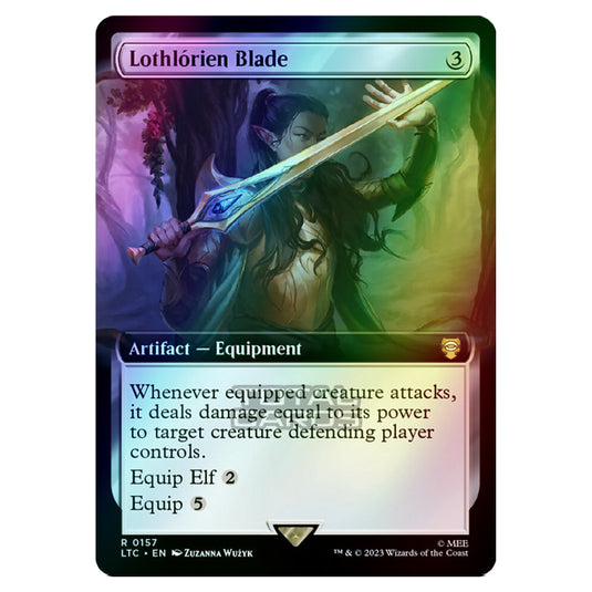 Magic The Gathering - The Lord of the Rings - Tales of Middle-Earth - Commander - Lothlórien Blade (Extended Art Card) - 0157 (Foil)