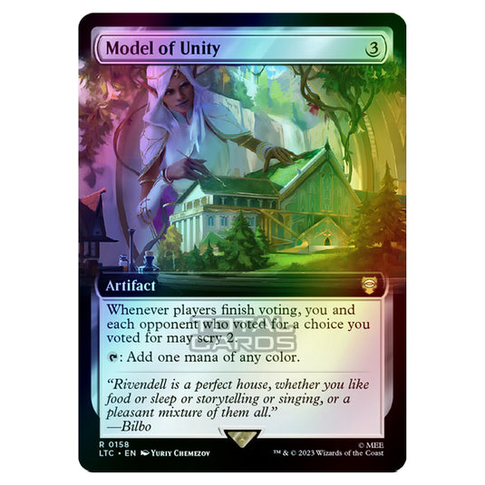 Magic The Gathering - The Lord of the Rings - Tales of Middle-Earth - Commander - Model of Unity (Extended Art Card) - 0158 (Foil)