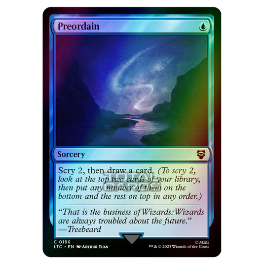 Magic The Gathering - The Lord of the Rings - Tales of Middle-Earth - Commander - Preordain - 0196 (Foil)