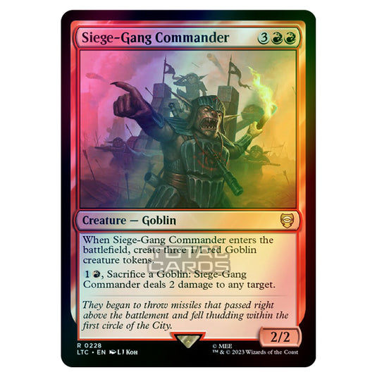 Magic The Gathering - The Lord of the Rings - Tales of Middle-Earth - Commander - Siege-Gang Commander - 0228 (Foil)