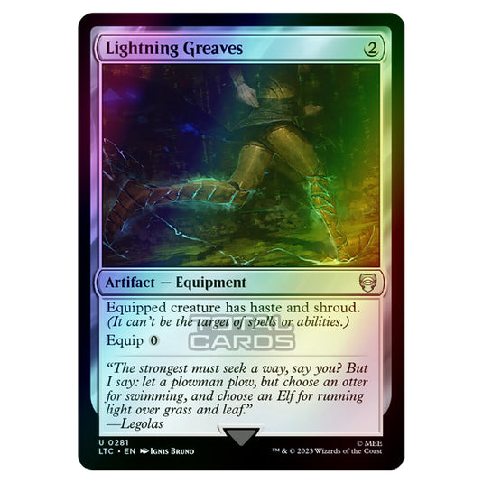 Magic The Gathering - The Lord of the Rings - Tales of Middle-Earth - Commander - Lightning Greaves - 0281 (Foil)