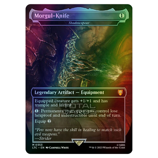 Magic The Gathering - The Lord of the Rings - Tales of Middle-Earth - Commander - Shadowspear (Alternate-Art Borderless Card) - 0353 (Foil)