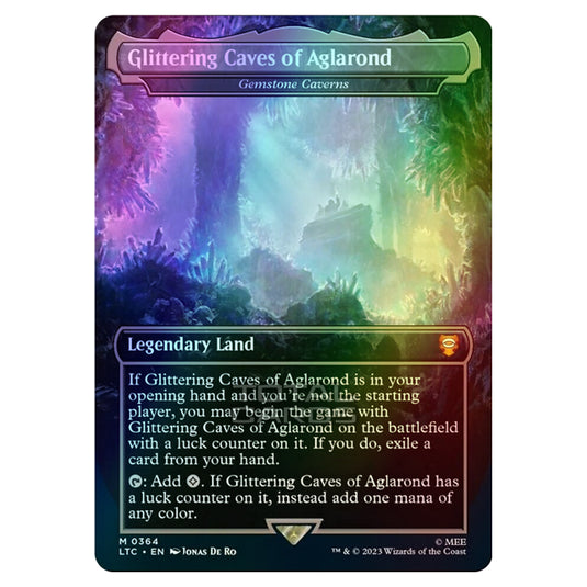 Magic The Gathering - The Lord of the Rings - Tales of Middle-Earth - Commander - Gemstone Caverns (Alternate-Art Borderless Card) - 0364 (Foil)
