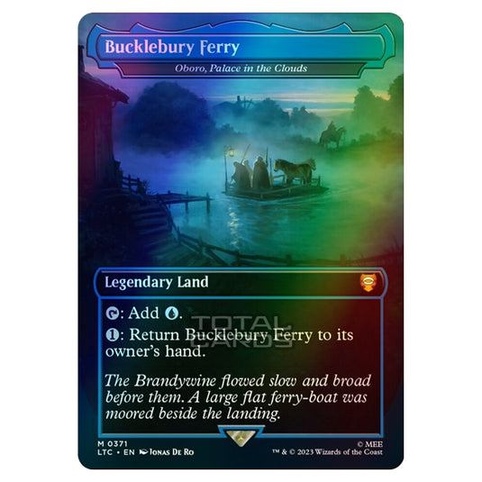 Magic The Gathering - The Lord of the Rings - Tales of Middle-Earth - Commander - Oboro, Palace in the Clouds (Alternate-Art Borderless Card) - 0371 (Foil)