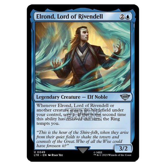 Magic The Gathering - The Lord of the Rings - Tales of Middle-Earth - Elrond, Lord of Rivendell - 0049