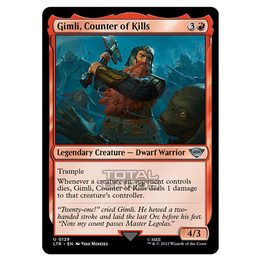 Magic The Gathering - The Lord of the Rings - Tales of Middle-Earth - Gimli, Counter of Kills - 0129