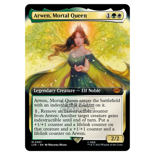 Magic The Gathering - The Lord of the Rings - Tales of Middle-Earth - Arwen, Mortal Queen (Extended Art Card) - 0367