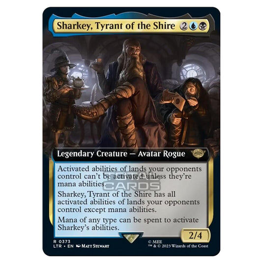 Magic The Gathering - The Lord of the Rings - Tales of Middle-Earth - Sharkey, Tyrant of the Shire (Extended Art Card) - 0373