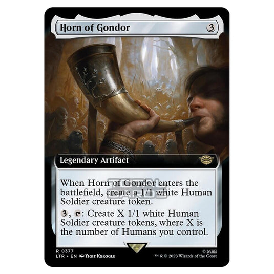 Magic The Gathering - The Lord of the Rings - Tales of Middle-Earth - Horn of Gondor (Extended Art Card) - 0377