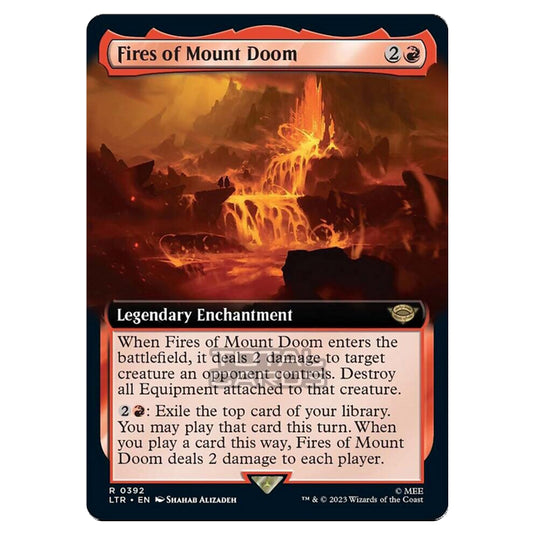 Magic The Gathering - The Lord of the Rings - Tales of Middle-Earth - Fires of Mount Doom (Extended Art Card) - 0392
