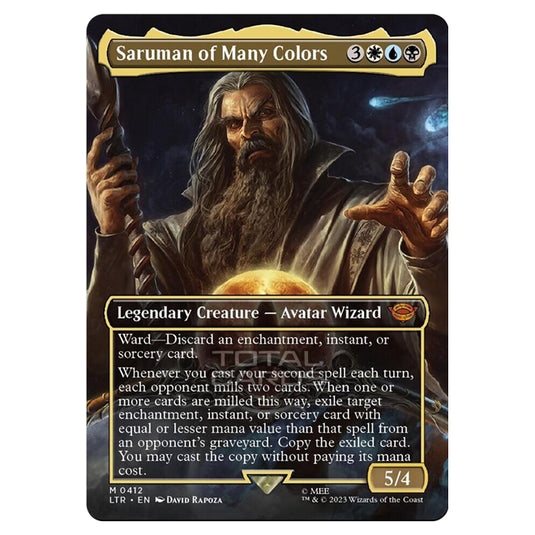 Magic The Gathering - The Lord of the Rings - Tales of Middle-Earth - Saruman of Many Colors (Scene Card) - 0412