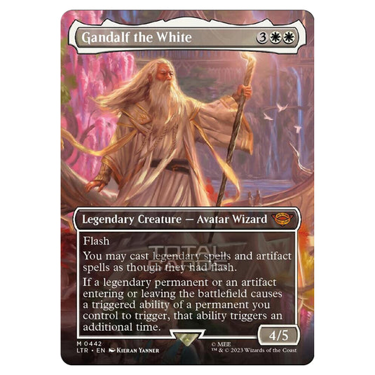 Magic The Gathering - The Lord of the Rings - Tales of Middle-Earth - Gandalf the White (Scene Card) - 0442