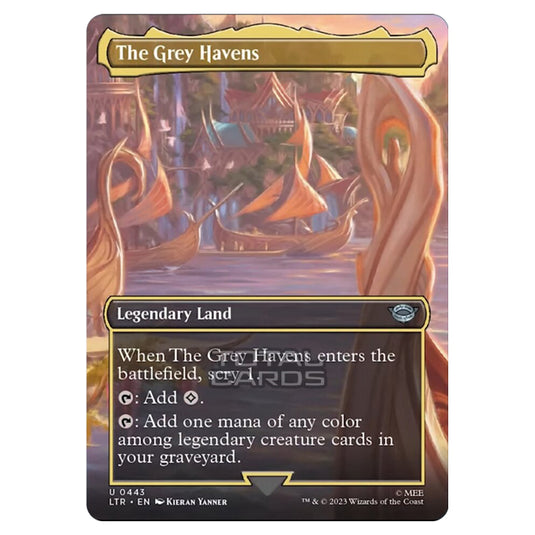 Magic The Gathering - The Lord of the Rings - Tales of Middle-Earth - The Grey Havens (Scene Card) - 0443