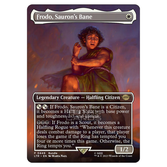 Magic The Gathering - The Lord of the Rings - Tales of Middle-Earth - Frodo, Sauron's Bane (Scene Card) - 0448