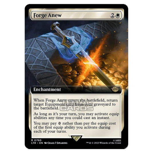 Magic The Gathering - The Lord of the Rings - Tales of Middle-Earth - Forge Anew (Extended Art Card) - 0760