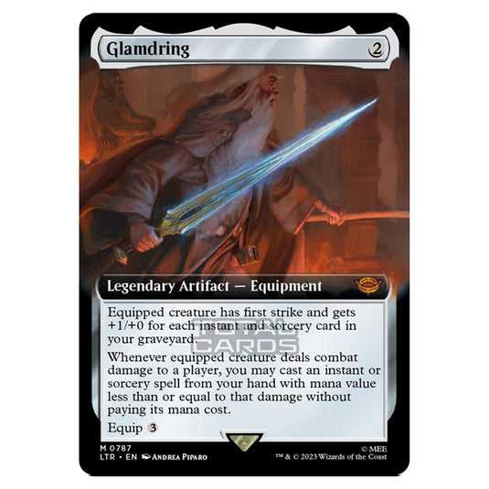 Magic The Gathering - The Lord of the Rings - Tales of Middle-Earth - Glamdring (Extended Art Card) - 0787