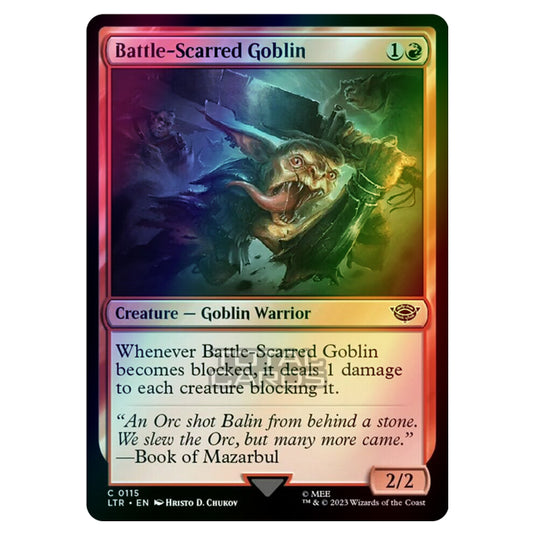 Magic The Gathering - The Lord of the Rings - Tales of Middle-Earth - Battle-Scarred Goblin - 0115 (Foil)
