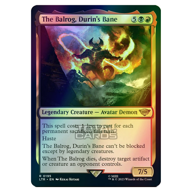 balrog mtg card Hand-painted Magic: The Gathering you may exile it MTGNexus - Durin's Bane, The