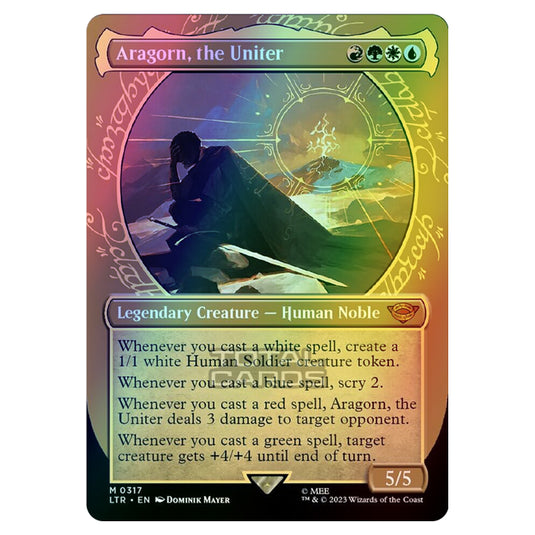 Magic The Gathering - The Lord of the Rings - Tales of Middle-Earth - Aragorn, the Uniter (Showcase Card) - 0317 (Foil)