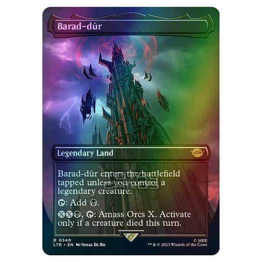 Magic The Gathering - The Lord of the Rings - Tales of Middle-Earth - Barad-dûr (Alternate-Art Borderless Card) - 0340 (Foil)