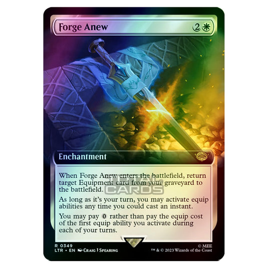 Magic The Gathering - The Lord of the Rings - Tales of Middle-Earth - Forge Anew (Extended Art Card) - 0349 (Foil)