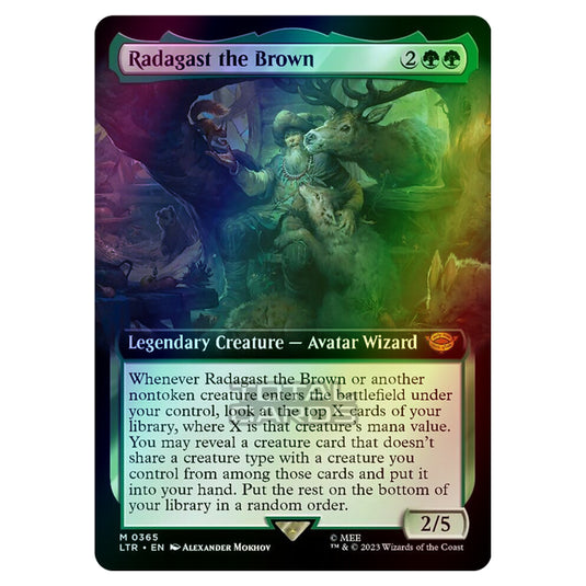 Magic The Gathering - The Lord of the Rings - Tales of Middle-Earth - Radagast the Brown (Extended Art Card) - 0365 (Foil)