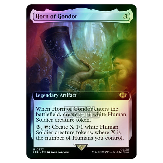 Magic The Gathering - The Lord of the Rings - Tales of Middle-Earth - Horn of Gondor (Extended Art Card) - 0377 (Foil)