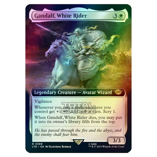 Magic The Gathering - The Lord of the Rings - Tales of Middle-Earth - Gandalf, White Rider (Extended Art Card) - 0389 (Foil)