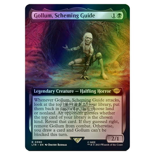 Magic The Gathering - The Lord of the Rings - Tales of Middle-Earth - Gollum, Scheming Guide (Extended Art Card) - 0390 (Foil)