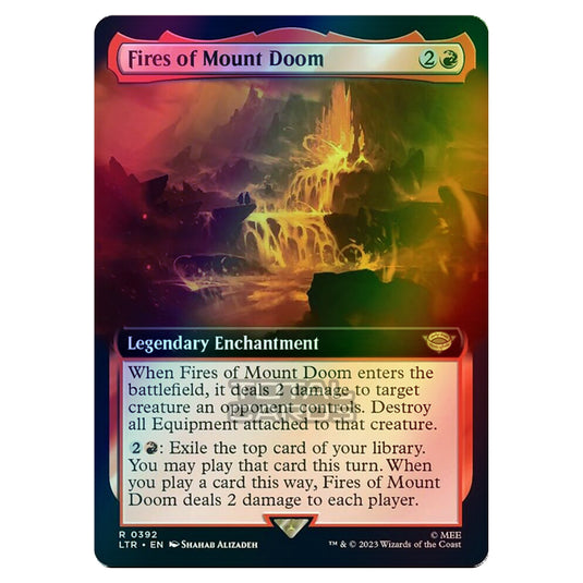 Magic The Gathering - The Lord of the Rings - Tales of Middle-Earth - Fires of Mount Doom (Extended Art Card) - 0392 (Foil)