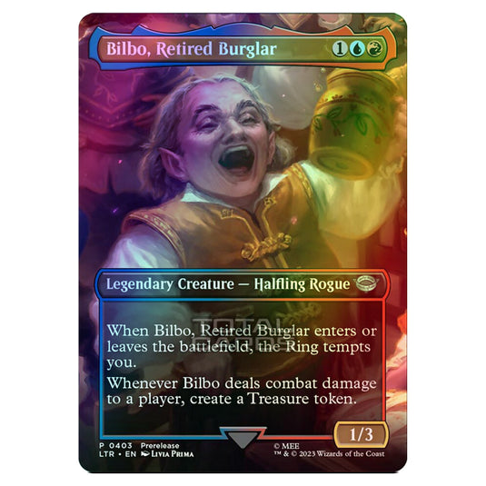 Magic The Gathering - The Lord of the Rings - Tales of Middle-Earth - Bilbo, Retired Burglar (Scene Card) - 0403 (Foil)