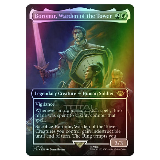 Magic The Gathering - The Lord of the Rings - Tales of Middle-Earth - Boromir, Warden of the Tower (Scene Card) - 0407 (Foil)