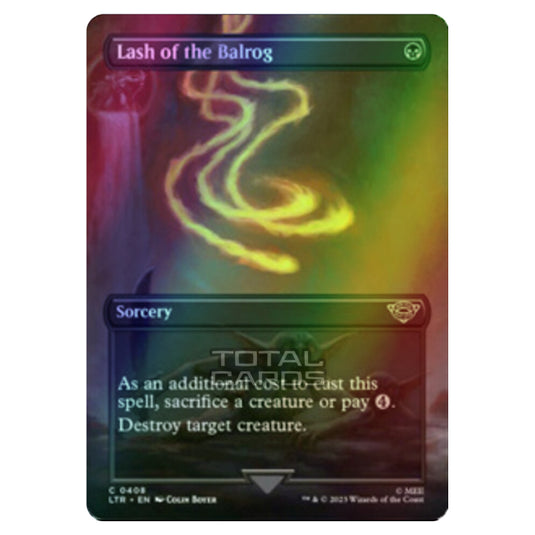 Magic The Gathering - The Lord of the Rings - Tales of Middle-Earth - Lash of the Balrog (Scene Card) - 0408 (Foil)