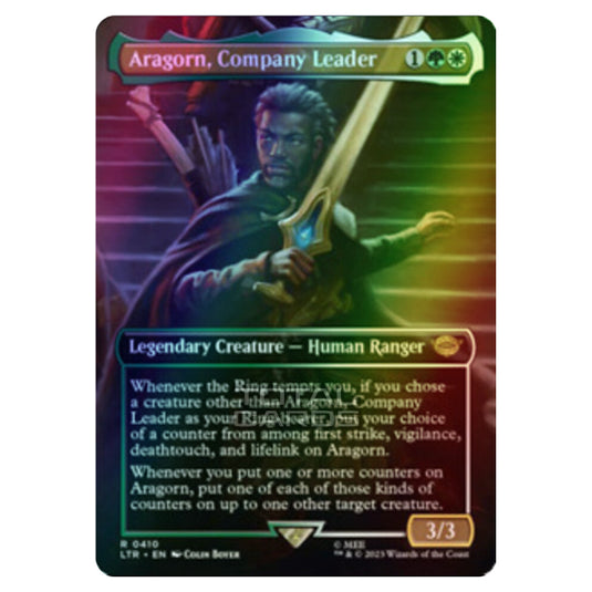Magic The Gathering - The Lord of the Rings - Tales of Middle-Earth - Aragorn, Company Leader (Scene Card) - 0410 (Foil)