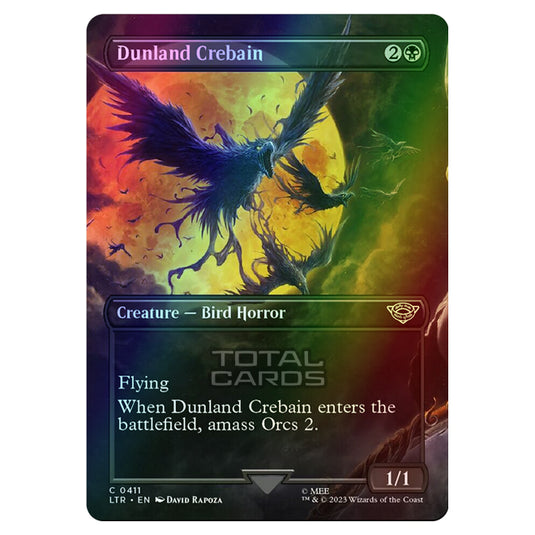 Magic The Gathering - The Lord of the Rings - Tales of Middle-Earth - Dunland Crebain (Scene Card) - 0411 (Foil)