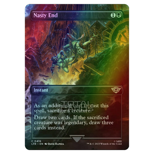 Magic The Gathering - The Lord of the Rings - Tales of Middle-Earth - Nasty End (Scene Card) - 0416 (Foil)