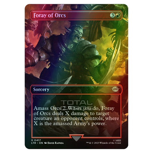 Magic The Gathering - The Lord of the Rings - Tales of Middle-Earth - Foray of Orcs (Scene Card) - 0417 (Foil)
