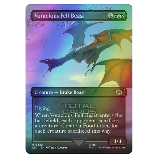 Magic The Gathering - The Lord of the Rings - Tales of Middle-Earth - Voracious Fell Beast (Scene Card) - 0422 (Foil)