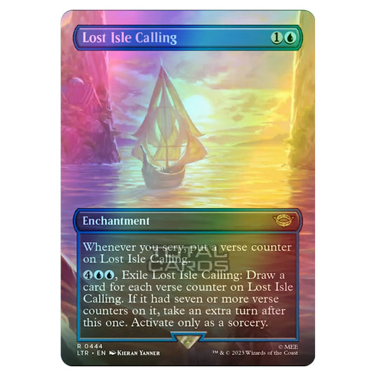 Magic The Gathering - The Lord of the Rings - Tales of Middle-Earth - Lost Isle Calling (Scene Card) - 0444 (Foil)