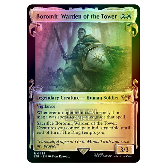 Magic The Gathering - The Lord of the Rings - Tales of Middle-Earth - Boromir, Warden of the Tower (Extended Art Card) - 0455 (Foil)