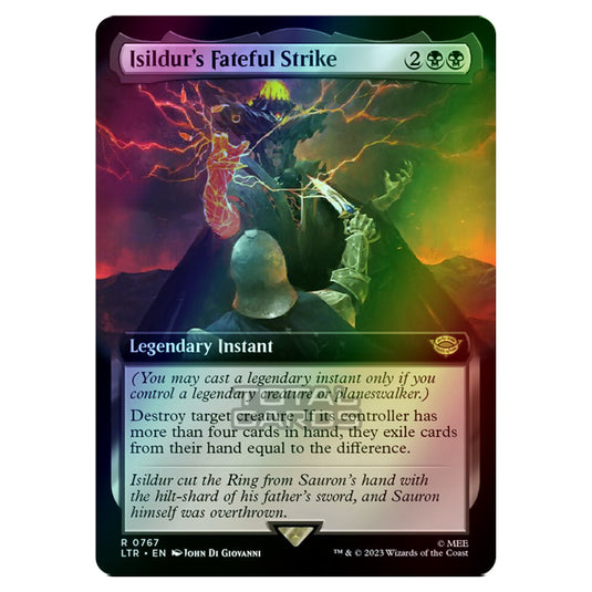 Magic The Gathering - The Lord of the Rings - Tales of Middle-Earth - Isildur's Fateful Strike (Extended Art Card) - 0767 (Foil)